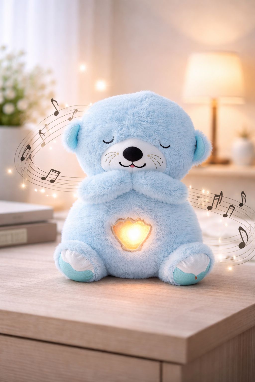 Musical LED Plush Teddy Bear – Soft Night Light Toy